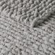Olliix by Madison Park Chenille Chunky Knit Grey Throw-1
