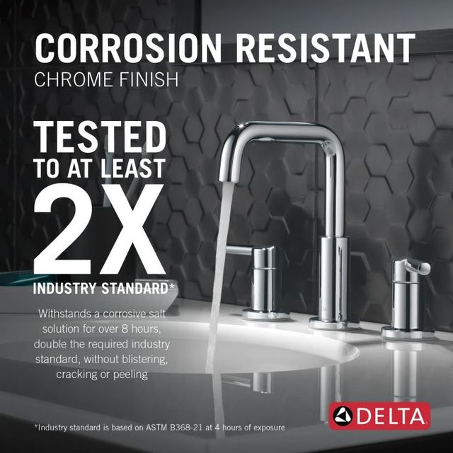 Delta Nicoli® Chrome 8" 2-Handle Widespread Bathroom Faucet-4