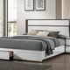 Furniture of America® Birsfelden 4-Piece White/Metallic Gray Contemporary Queen Bedroom Set-1