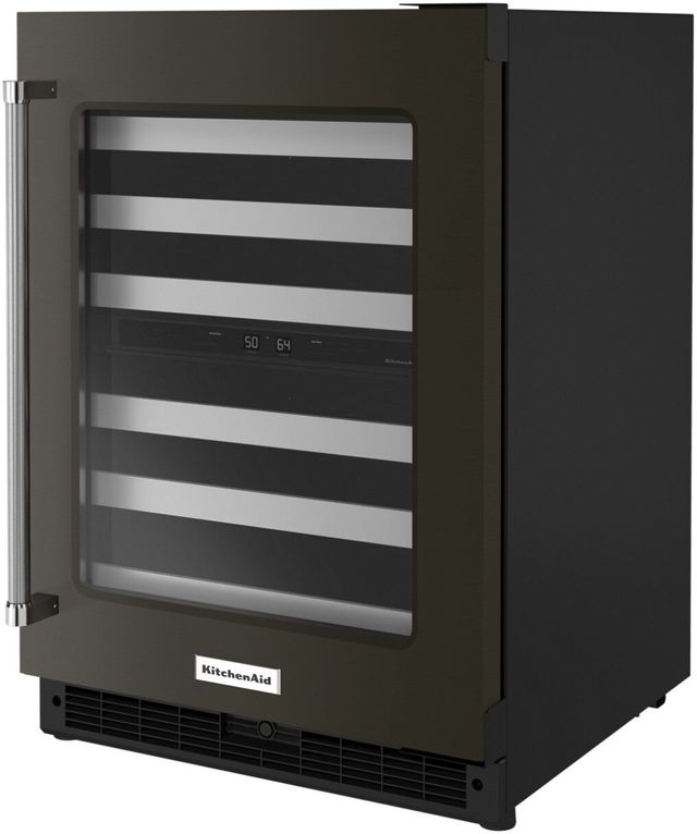 KitchenAid® 24" Black Stainless Steel Wine Cooler-3