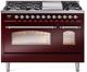 Ilve® Nostalgie II Series 48" Burgundy Pro Style Dual Fuel Range-0