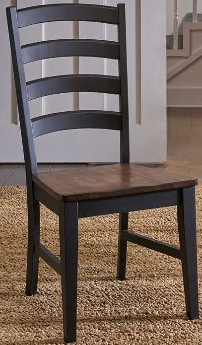 Stormy Ridge Ladderback Side Chair - Chicory/Slate Black - (STOBL255K)