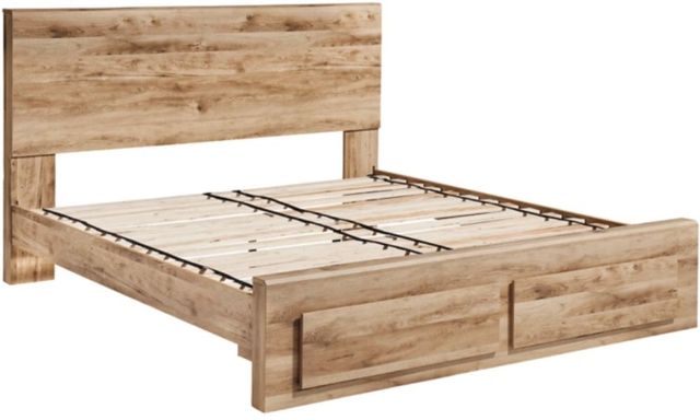Signature Design by Ashley® Hyanna Tan Brown Queen Panel Bed with 2-Drawer Storage-3