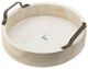 A & B Home 5-Piece Cream Round Wooden Nesting Tray Set-4