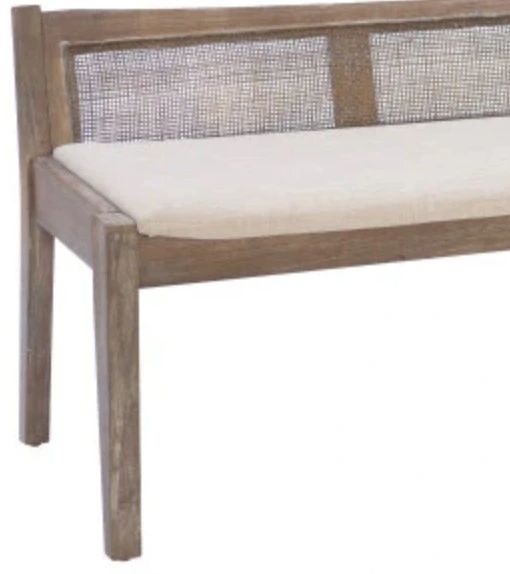 Powell® Beaux Beige/Brown Bench-1