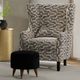 Harp & Finial® Saba Black Ottoman-1