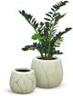 Le Present Belly White Marble 15" Planter-2
