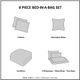 Olliix by Mi Zone Kids Alicia Pink Full Rainbow Metallic Printed Stars Complete Bed and Sheet Set-5