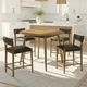 Armen Living Bennet 5-Piece Brown/Walnut Pub Set-1