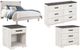 Signature Design by Ashley® Shawburn 5-Piece Dark Charcoal Gray/White Queen Platform Bed Set-0
