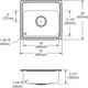 Elkay Lustertone® Classic Lustrous Satin 19" x 18" x 6-1/2" 3-Hole Single Bowl Drop-In ADA Sink-1