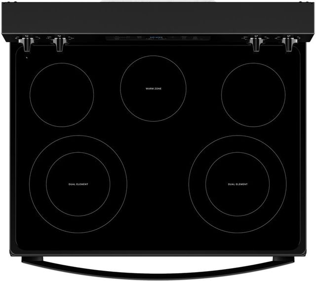 Whirlpool® 30" Black Freestanding Glass-Top Electric Range with Air Cooking Technology-1