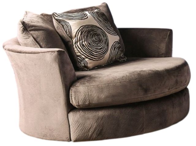 Furniture of America® Bonaventura Brown Swivel Chair-0