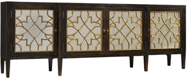 Hooker® Furniture Sanctuary Ebony/Antique Mirror Console-0