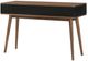Armen Living Amigo Walnut Console Table with Black Drawers-3