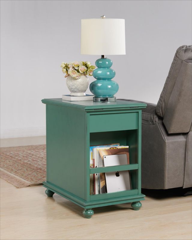 Martin Svensson Elegant Teal Chairside Table-2
