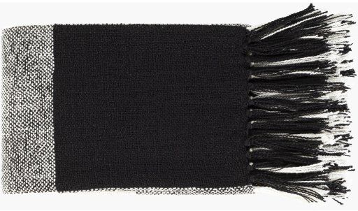 Surya Bufflonne Black 50"x60" Throw Blanket-1