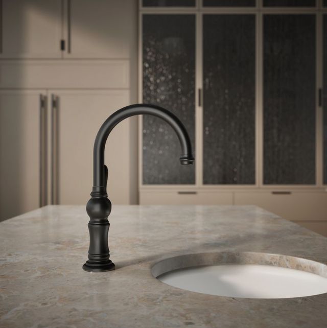KOHLER® Artifacts® Matte Black 7" Single-Handle Kitchen Sink Faucet-4