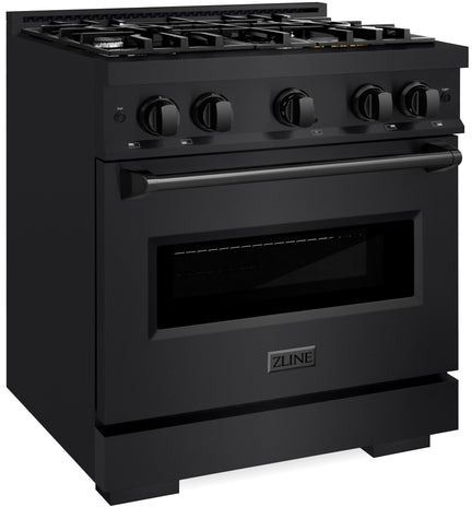 ZLINE Classic 30" Black Stainless Steel Pro Style Gas Range -2
