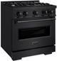 ZLINE Classic 30" Black Stainless Steel Pro Style Gas Range -2