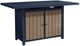 Signature Design by Ashley® Mabry Shores Driftwood/Navy Blue Aluminum Outdoor Bar Table with Fire Pit-0