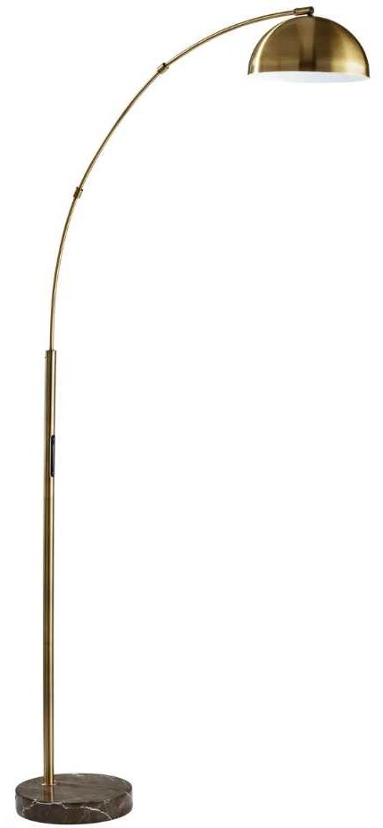Adesso® Bolton Brown LED Arc Floor Lamp-0