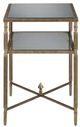 Signature Design by Ashley® Cloverty Glass Top End Table with Aged Gold Base-1