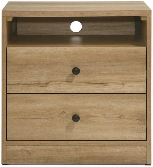 Intercon Vega Natural Oak Melamine Nightstand-2