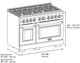 ZLINE Paramount 48" 6.7 cu. ft. Satin Stainless Steel Paramount Dual Fuel Range with 8 Burner DuoPro™ Cooktop and Dual Ovens-1