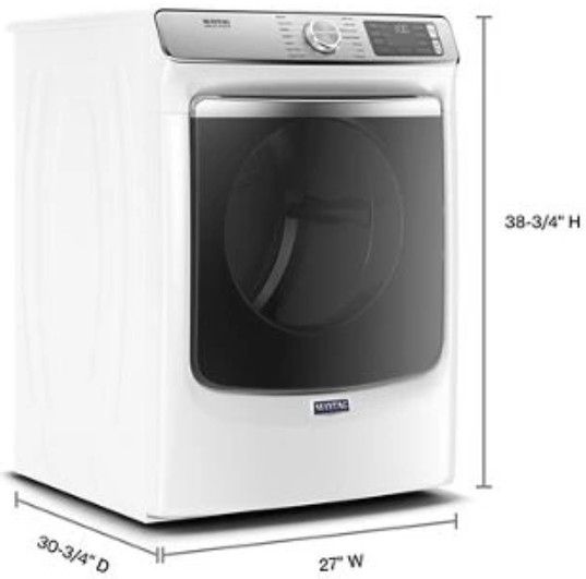 Maytag® 7.3 Cu. Ft. White Front Load Electric Dryer-4
