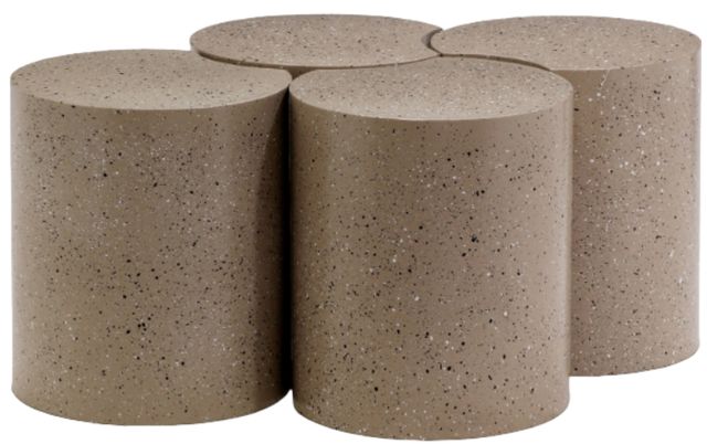 Meridian Furniture Dimple 4-Piece Taupe 18'' Modular Nesting Coffee Table Set-0