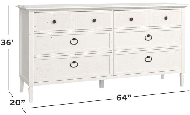 Bassett® Furniture Shoreline Sea Salt White Dresser-2