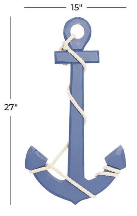 Deco Marche Blue Anchor Wall Decor-3
