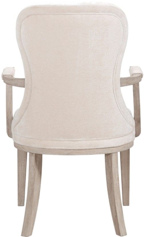 Homelegance® Lofton Ivory/Light Gray Dining Arm Chair-4