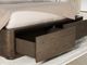 Flexsteel® Athens Chocolate Brown/Ivory Queen Upholstered Panel Storage Bed-4