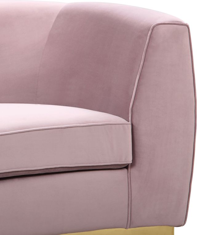 Meridian Furniture Julian Pink/Gold Velvet Sofa-3