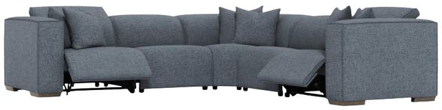 Bernhardt Bliss Bernhardt Living 5-Piece Blue L-Shape Power Reclining Sectional-1