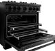 ZLINE Classic 36" Black Stainless Steel Pro Style Gas Range -4