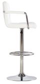 Powell® Boyd Chrome/White Adjustable Gas Lift Bar Stool-5