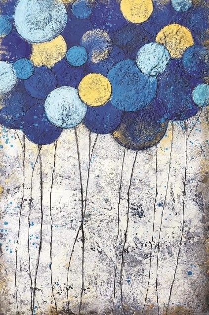 Classy Art Bubble Trees Magic by Britt Hallowell Wall Art-0