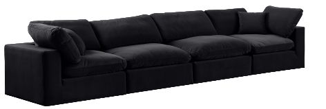 Meridian Furniture Comfy Velvet 4-Piece Sofa-0