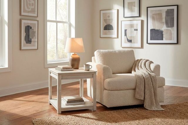 aspenhome® Sandro Brushed White End Table-1