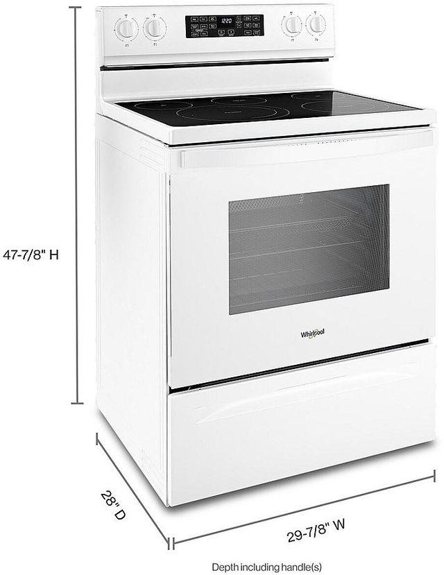 Whirlpool® 30" White Freestanding Electric Range with 5-in-1 Air Fry Oven-9