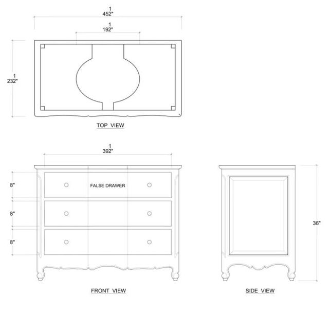 Bramble Customizable Provence 46" Single Vanity-1