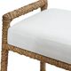 Uttermost® Araiza White Fabric Bench-5