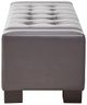 Olliix by Madison Park Brown Mirage Tufted Top Storage Bench-4