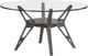 New Classic® Home Furnishings Kelsey Glass Top Dining Table with Gray Base-0