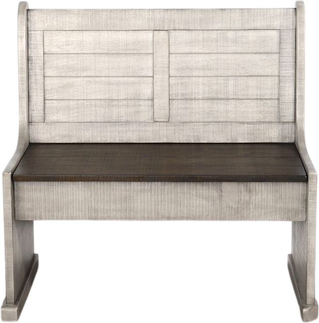 Sunny Designs™ Homestead Hills Alpine Gray/Tobacco Leaf Short Bench-2