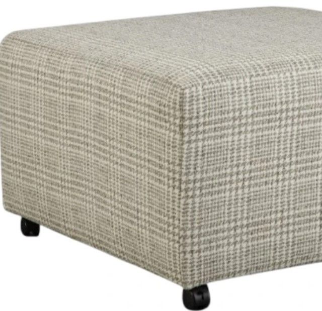 Corinthian Furniture Brentwood Gray Square Ottoman-1