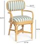 TOV Furniture Dorine Beige/Mint Green/Natural Dining Arm Chair-2